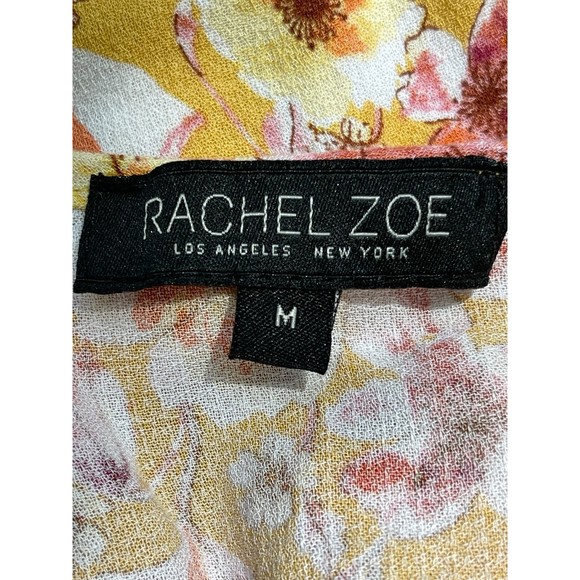 Rachel Zoe yellow flowered top flared sleeve size‎ Medium - Picture 4 of 6